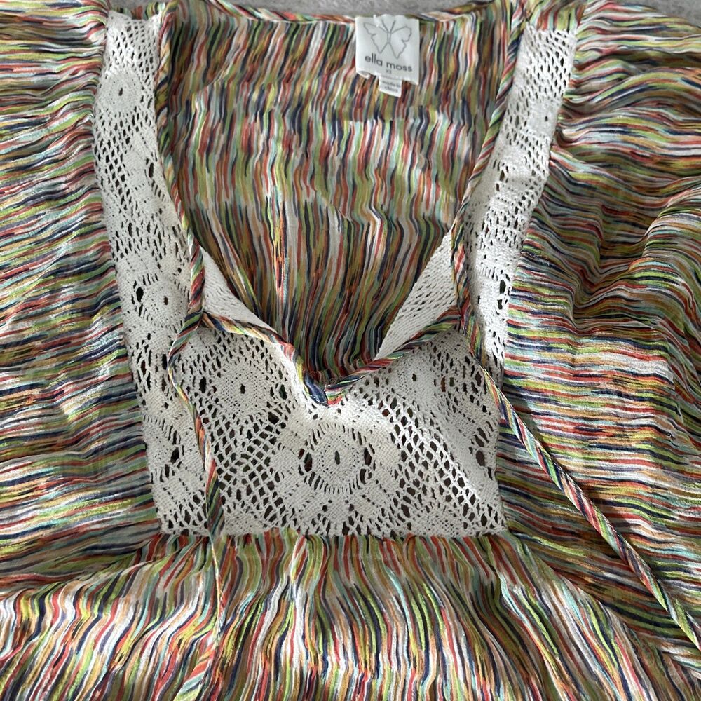 Ella Moss Sheer Lace Top Blouse XS Boho Beach Anthropologie - Picture 11 of 11